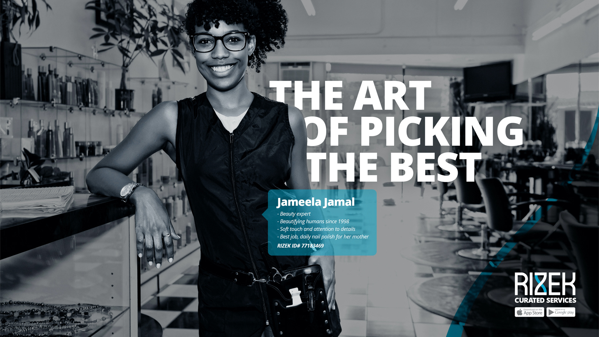 Print: Samir Musleh, mechanic. Fixed his first motor at 14. Treats every job like creating something from scraps.
