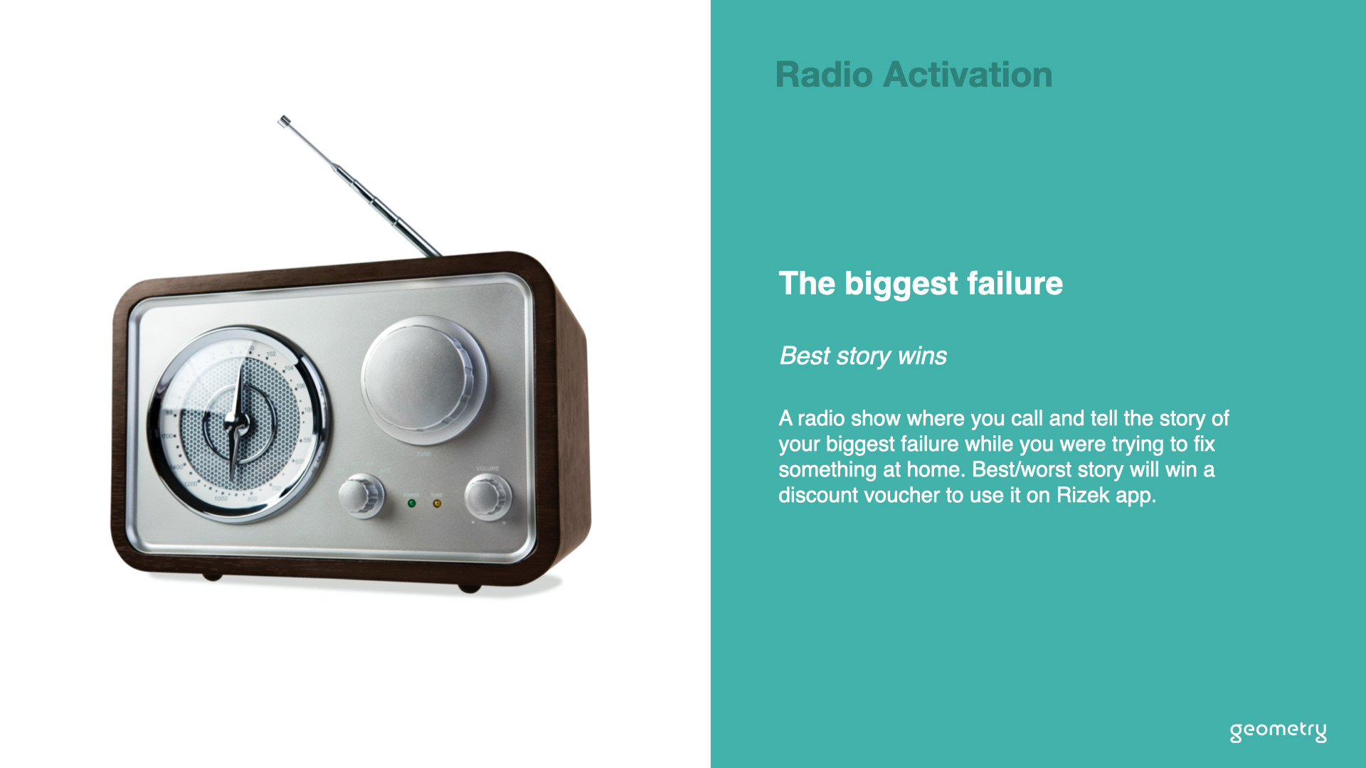 Social activation: share a picture of your messy house or worst DIY moment for a chance to win a free fix.